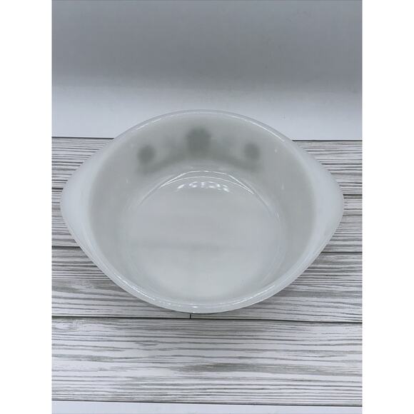 Vintage Glasbake 1.5 Qt Primrose Dream Green Floral Casserole Baking Dish USA - Picture 3 of 5